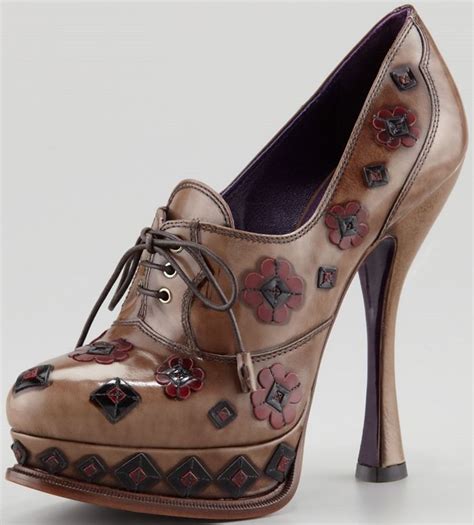 prada floral lace-up shoes womens|Women's Lace.